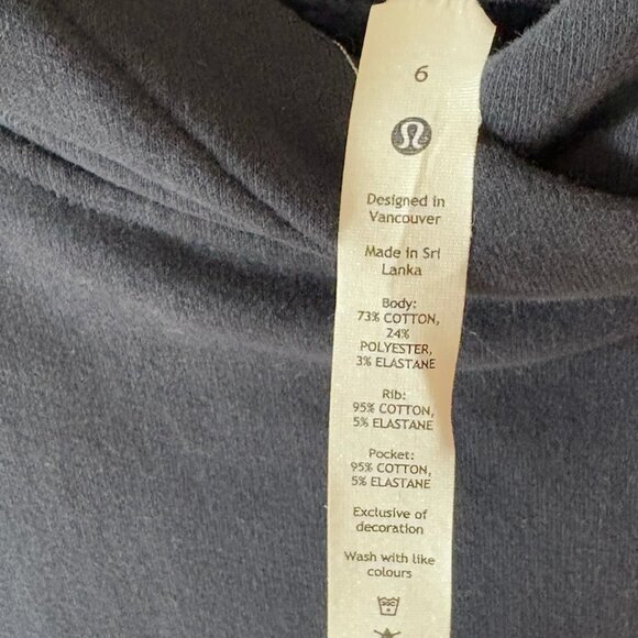 Lululemon Loungeful Hoodie‎ Navy Size 6 - Picture 4 of 4